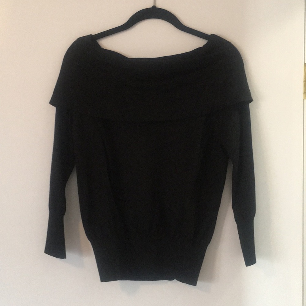Black off the shoulder sweater